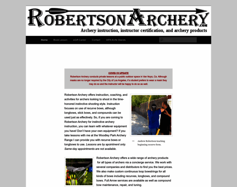 Robertsonarchery.com thumbnail