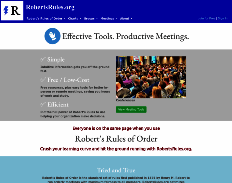 Robertsrules.org thumbnail
