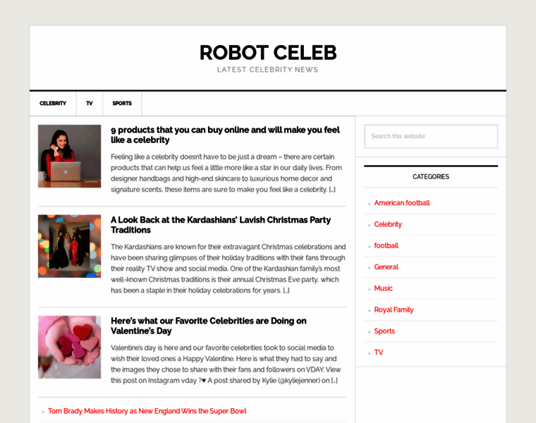 Robotceleb.com thumbnail