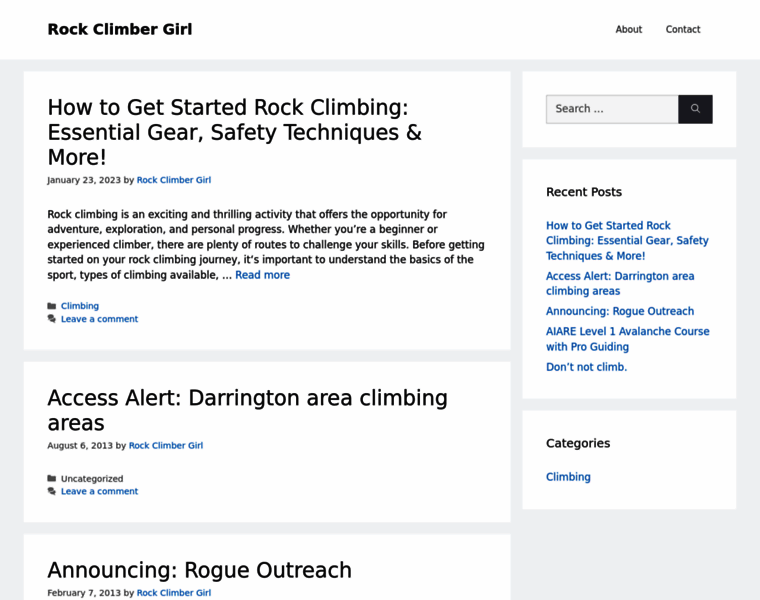 Rockclimbergirl.com thumbnail