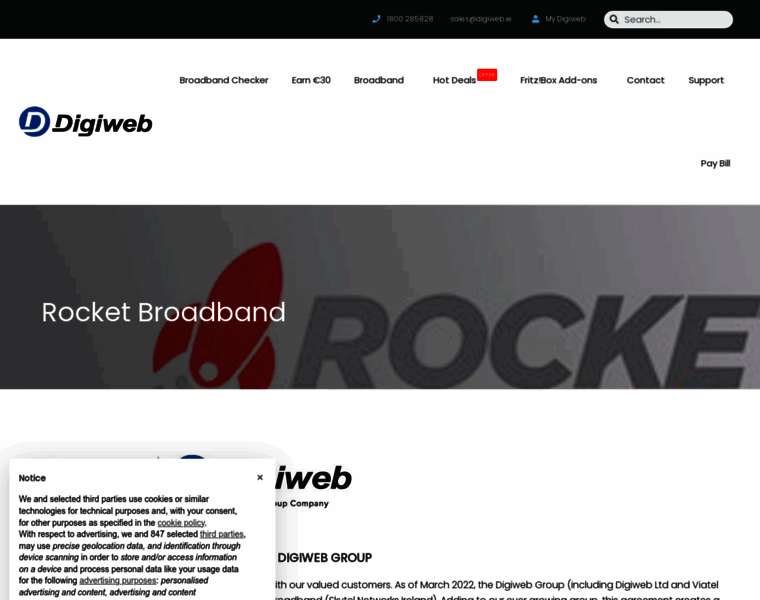 Rocketbroadband.ie thumbnail