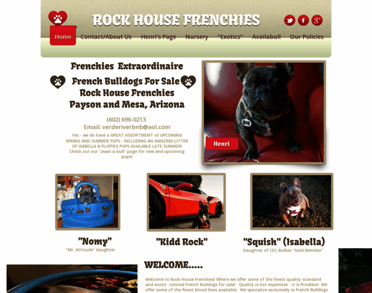 Rockhousefrenchies.com thumbnail