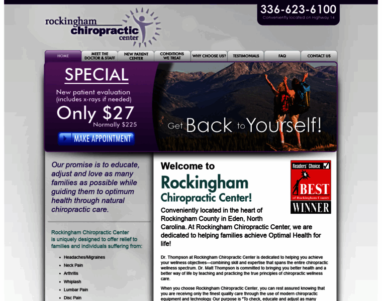 Rockinghamchiropractic.com thumbnail