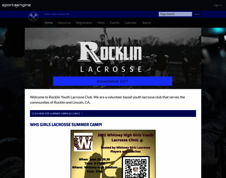 Rocklinlacrosse.org thumbnail