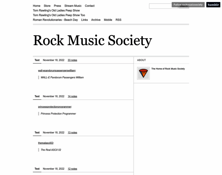 Rockmusicsociety.com thumbnail
