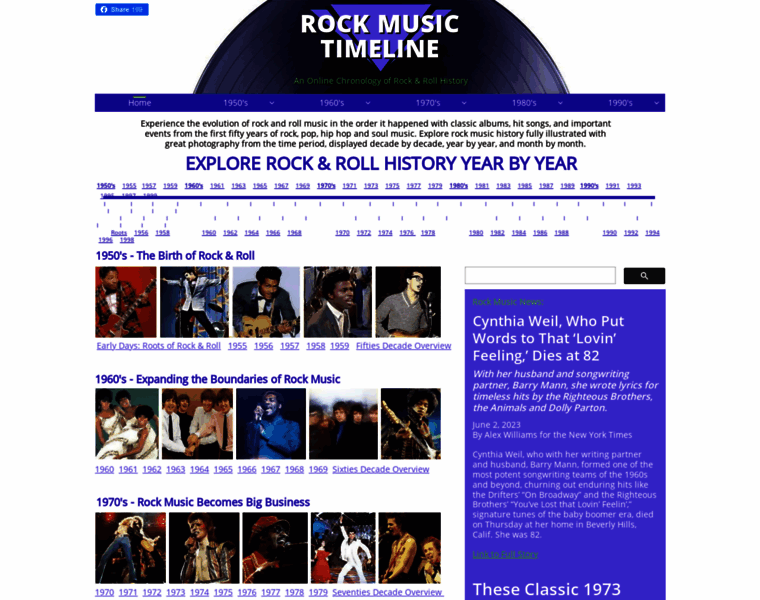 Rockmusictimeline.com thumbnail