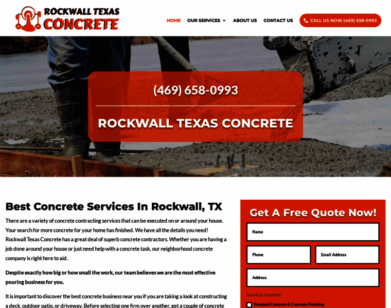 Rockwalltxconcrete.com thumbnail
