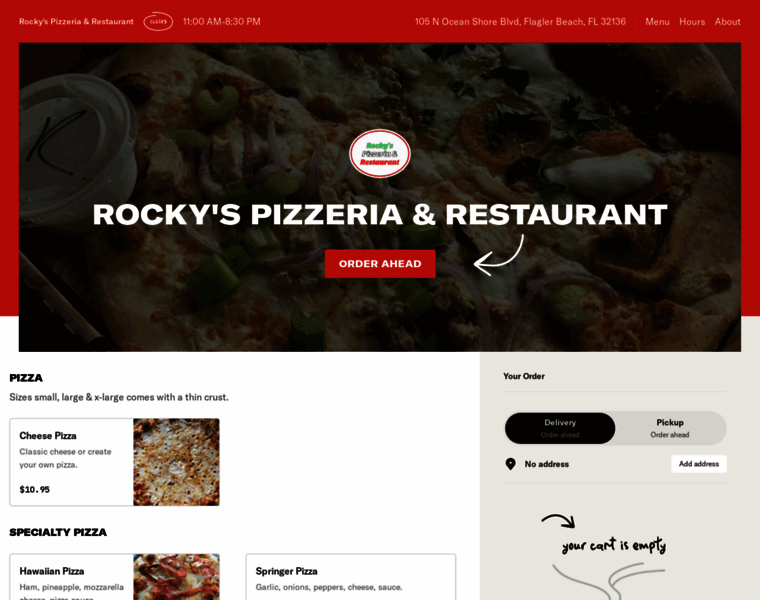 Rockyspizzeriarestaurant.com thumbnail