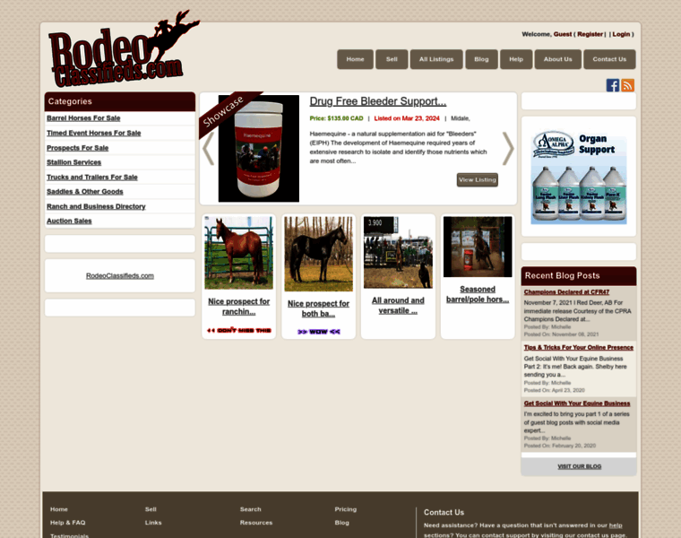 Rodeoclassifieds.com thumbnail