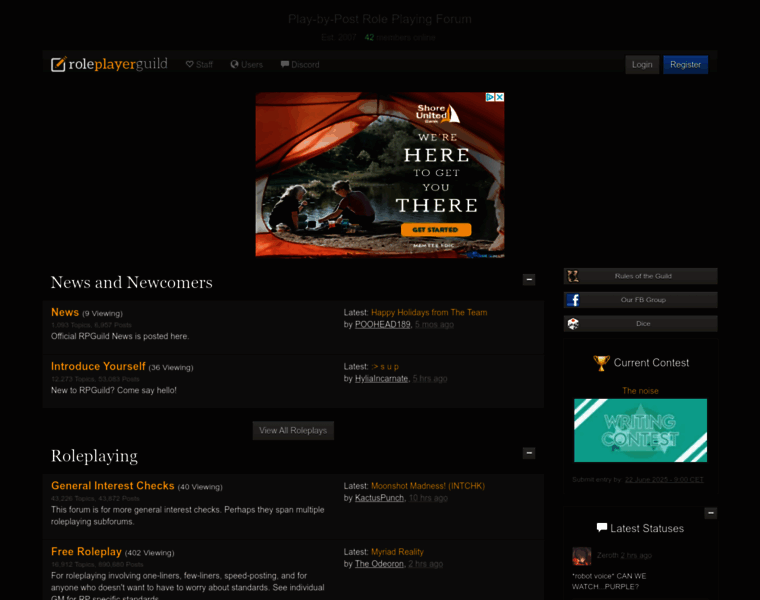 roleplayerguild.com at WI. Roleplayer Guild — Play-by-Post Role Playing ...