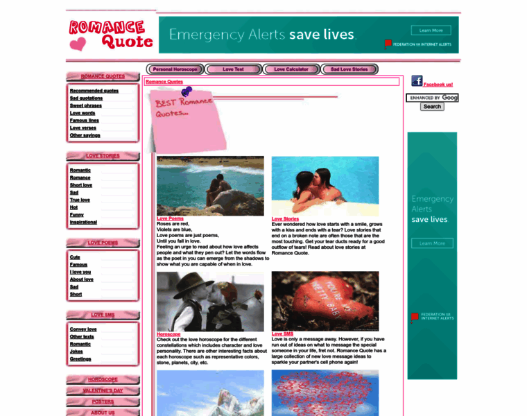 Romancequote.com thumbnail