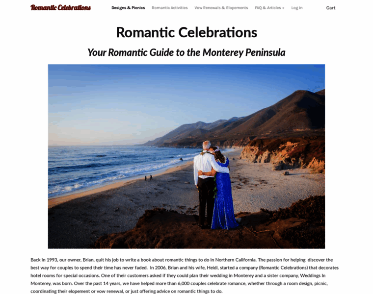 Romanticcelebrations.com thumbnail