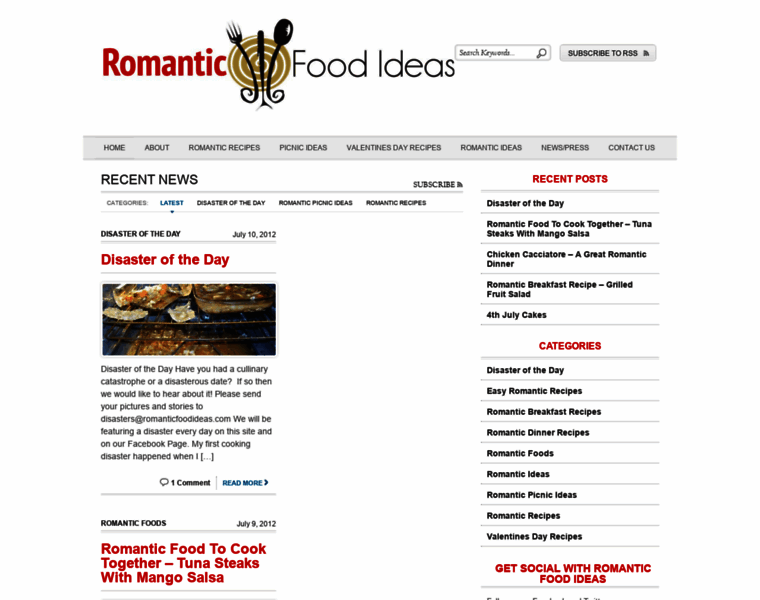 Romanticfoodideas.com thumbnail