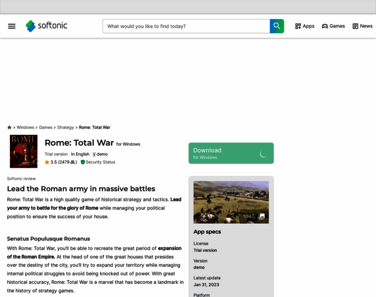 Rome-total-war.en.softonic.com thumbnail