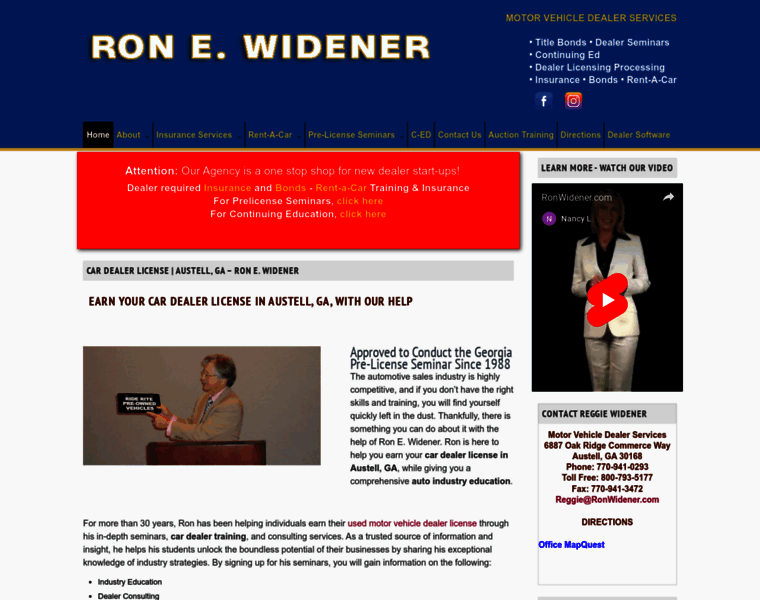 Ronwidener.com thumbnail