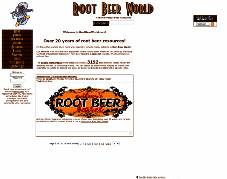 Root-beer.org thumbnail