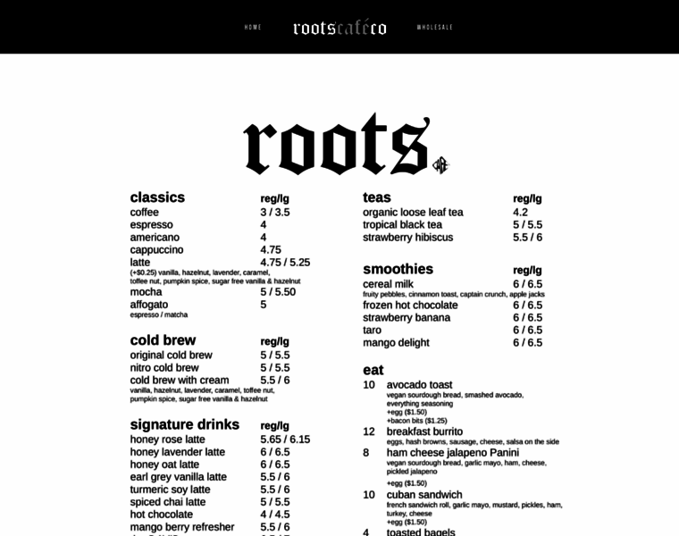 Rootscafeco.com thumbnail