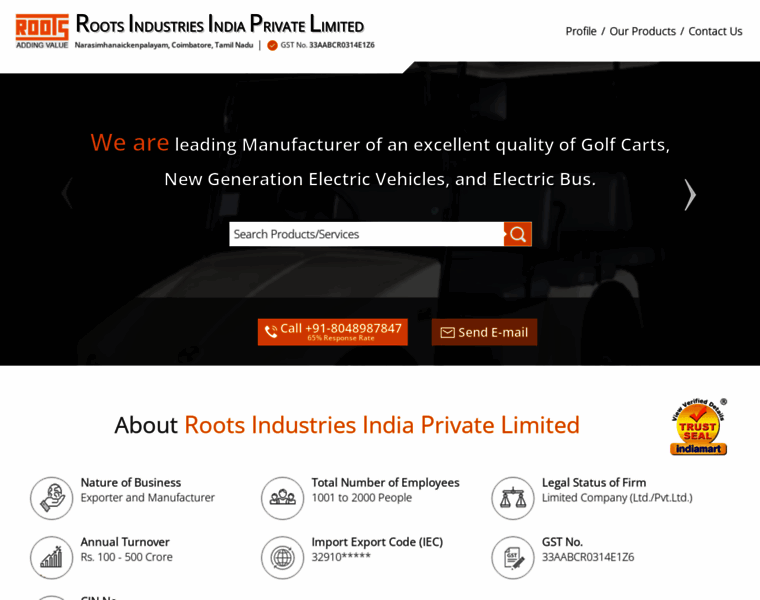 Rootselectricvehicles.com thumbnail