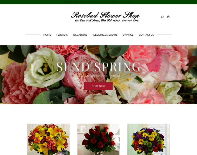 Rosebudflowershop.com thumbnail