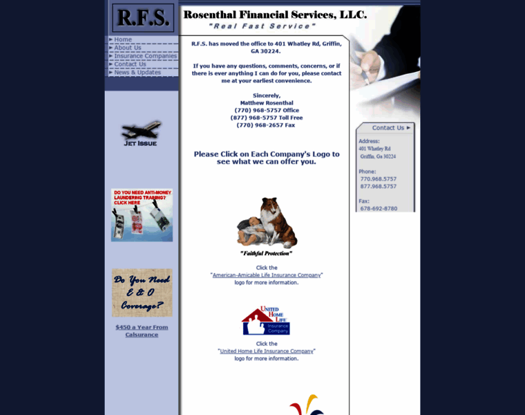 Rosenthalfinancialservices.com thumbnail