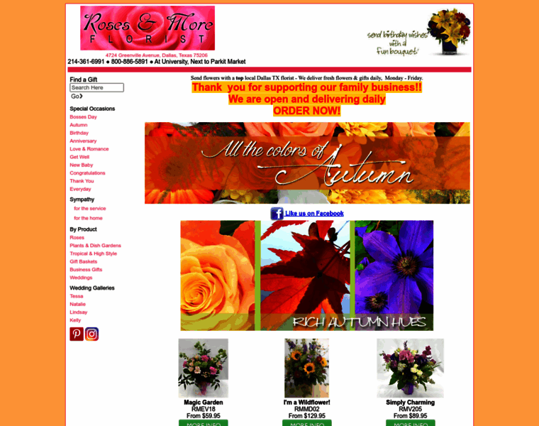 Rosesandmoreflorist.com thumbnail