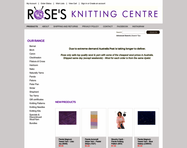 Rosesknittingcentre.com.au thumbnail