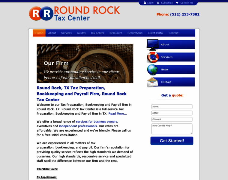 Roundrocktaxcenter.com thumbnail