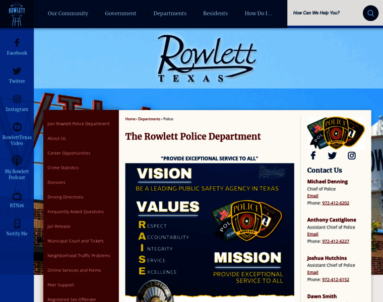Rowlettpolice.org thumbnail