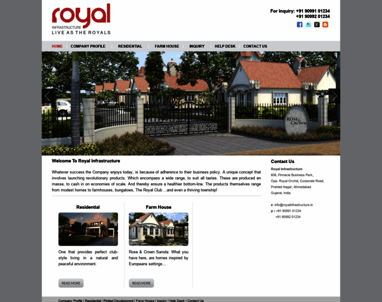 Royalinfrastructure.in thumbnail