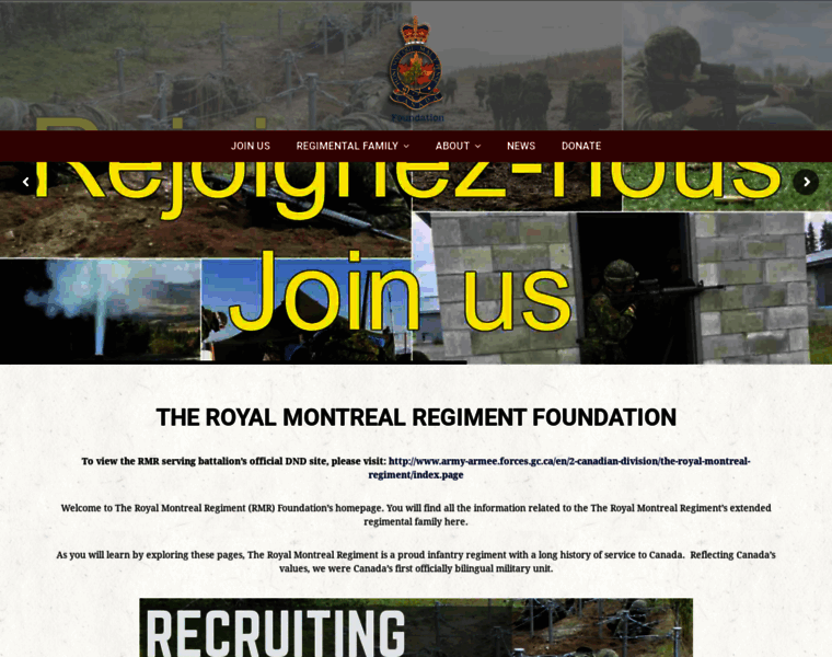 Royalmontrealregiment.com thumbnail