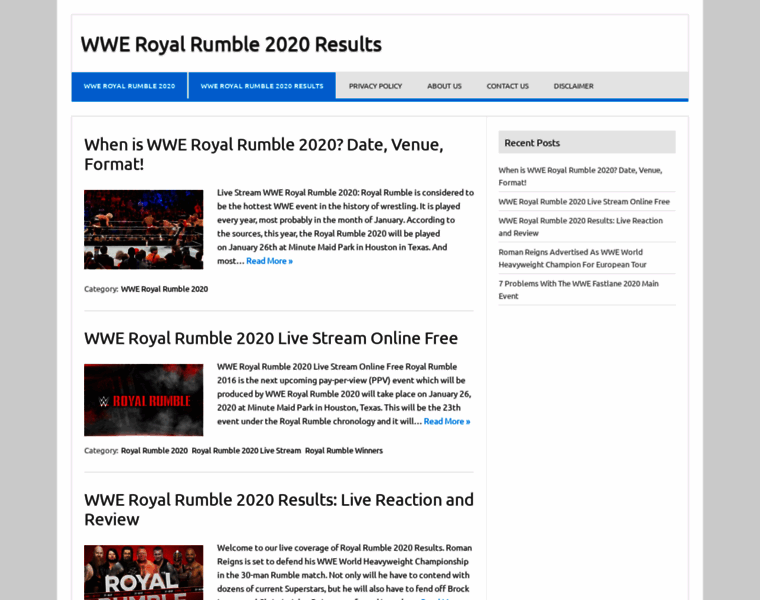 Royalrumble2020results.online thumbnail