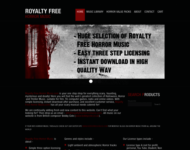 Royaltyfreehorrormusic.com thumbnail
