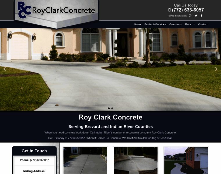 Royclarkconcrete.com thumbnail