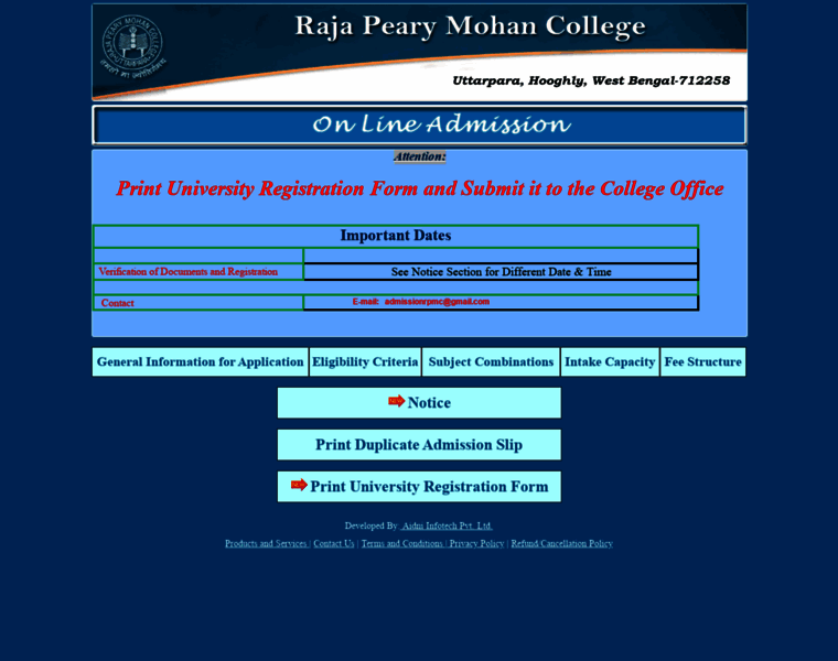 Rpmcollegeugadmission.org thumbnail