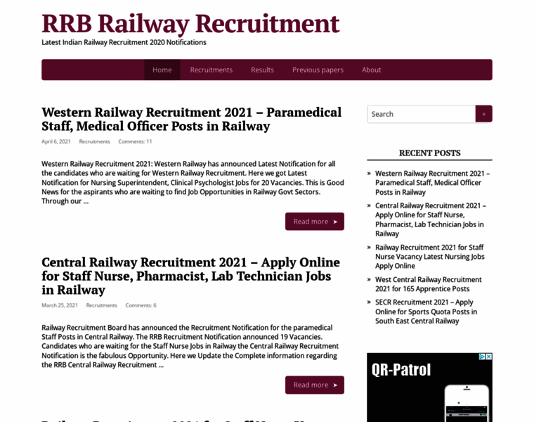 Rrbrailwayrecruitment.in thumbnail