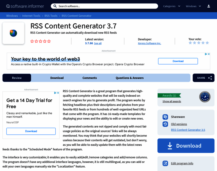 Rss-content-generator.software.informer.com thumbnail