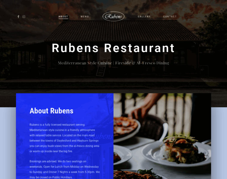 Rubensrestaurant.com thumbnail