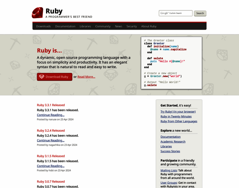 Ruby-lang.org thumbnail