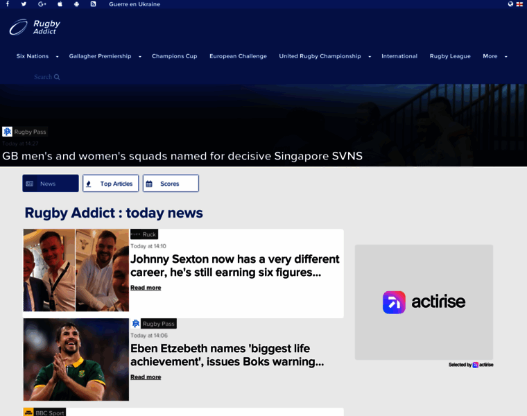 Rugby-addict.com thumbnail