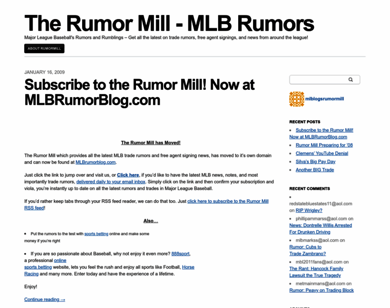 Rumormill.mlblogs.com thumbnail