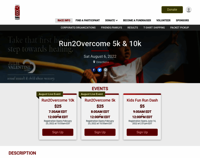Run2overcome.org thumbnail