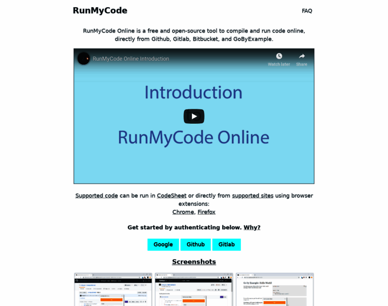 Runmycode.online thumbnail