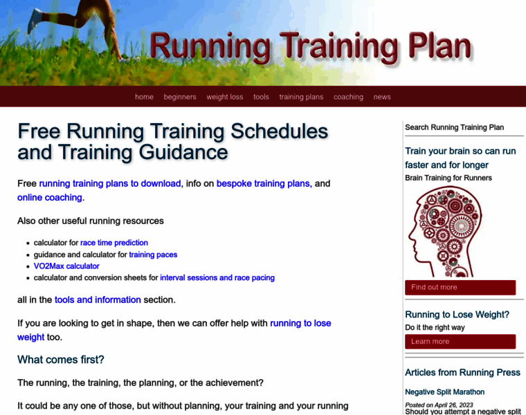 Runningtrainingplan.com thumbnail