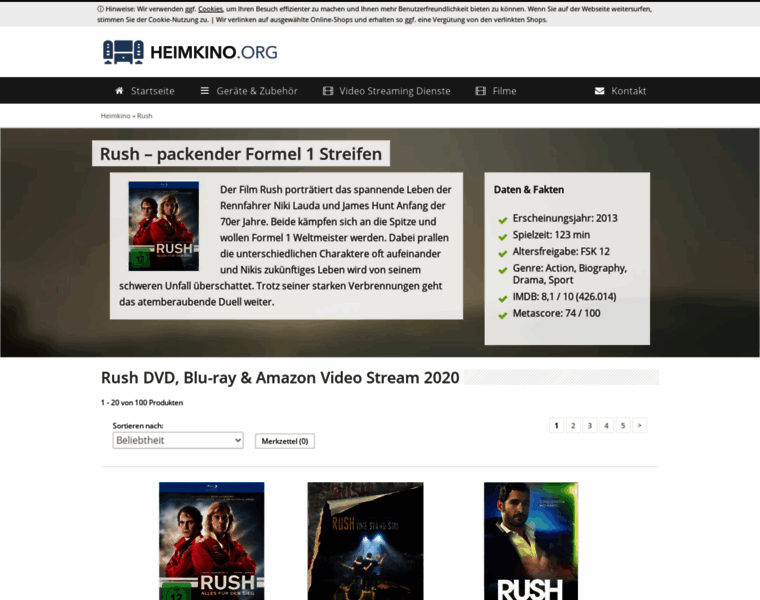 Rush-film.de thumbnail