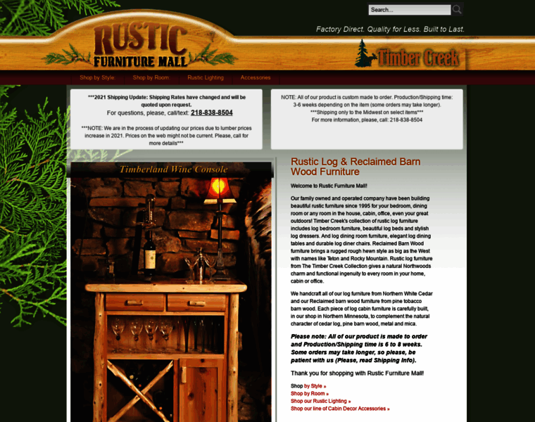 Rusticfurnituremall.com thumbnail