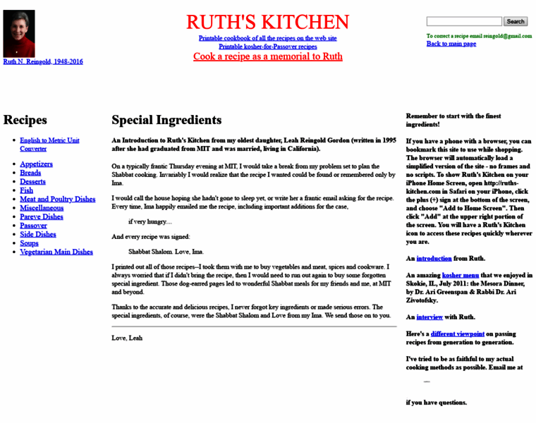 Ruths-kitchen.com thumbnail