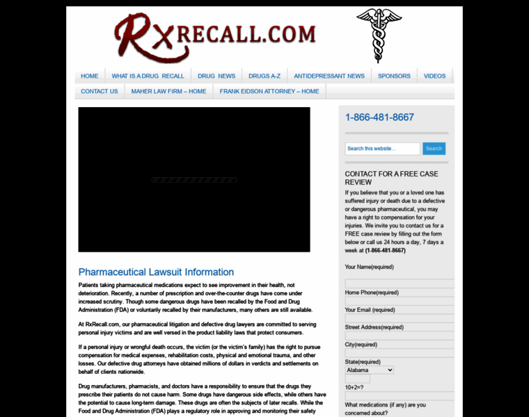 Rxrecall.com thumbnail