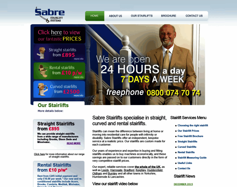 Sabre-stairlifts.co.uk thumbnail