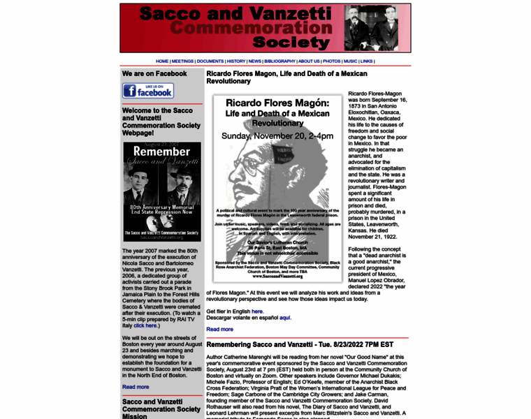 Saccoandvanzetti.org thumbnail
