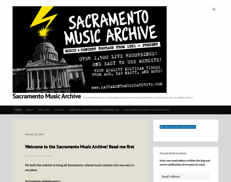 Sacramentomusicarchive.com thumbnail